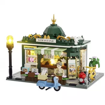 LUMIBRICKS F9023 samostoječe stojalo za revije iz jekla, črno prašno lakirano, en predal