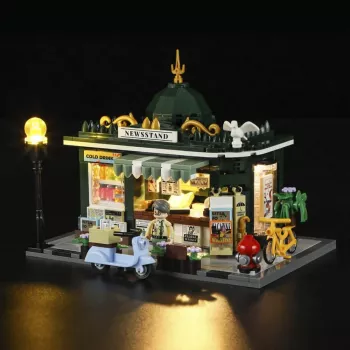LUMIBRICKS F9023 samostoječe stojalo za revije iz jekla, črno prašno lakirano, en predal