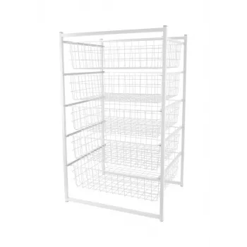 Predalna omarica 89x45x55cm 5 predalov bela