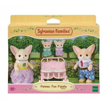 Sylvanian Families družina puščavskih lisic - set 4 figuric (oče Ronald, mama Sharon, hčerka Allie, dojenček Kaya)