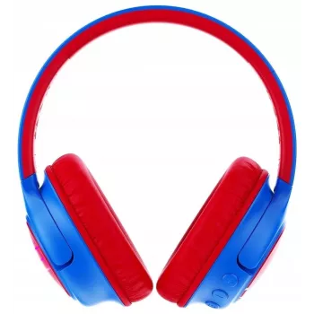 PowerLocus Bobo Kids brezžične slušalke, LED, AUX, modro-rdeč