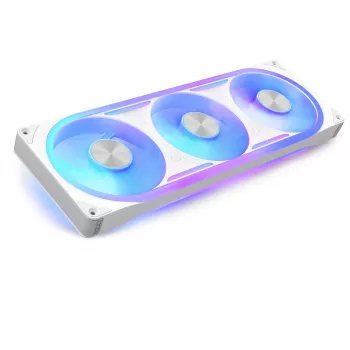 NZXT F360U Ultra RGB 120mm ventilator, trojni paket, bel