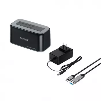 ORICO 6819C3 dvo-bay USB 3.0 SATA priklopna postaja za 2,5/3,5 inch HDD/SSD - črna