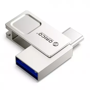 ORICO U301 256GB dvojni USB-A USB-C 3.2 Gen 1 bliskovni pogon srebrn