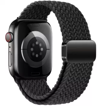 Tech-Protect najlonski magnetni zapestni pašček Loop za Apple Watch 8/9/10/11/SE/Ultra (44/45/46/49 mm) črn