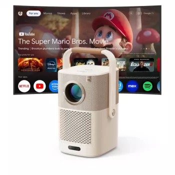 Yaber T2 Plus GTV 1080p 450 ANSI Google TV JBL Dolby Audio prenosni projektor z baterijo - bež
