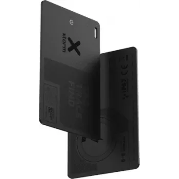 Xtorm WalletTag (iOS in Android) – ultratanka kartica sledilnik Bluetooth za Apple Find My in Google Find My Device, vodoodporna IP67, polnilna, črna