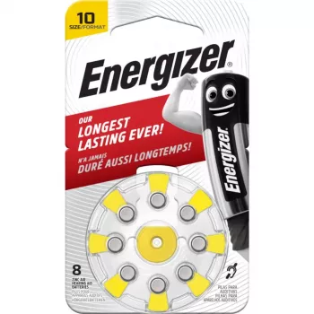 Energizer 10 (PR70) cink-zračne baterije za slušne aparate, 1,45 V, 8 kosov
