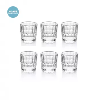 Guzzini Vanity set kozarcev s 6 kozarci za šilce, prozoren (13140500)