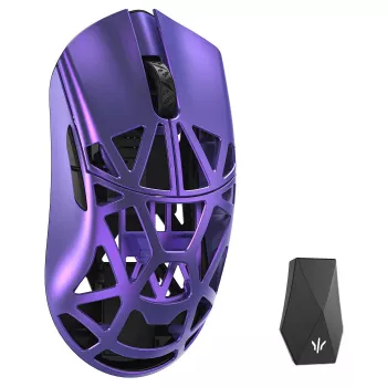 WLMOUSE Beast X Max Solid Sides igralna miška, Omron optična stikala – vijolična