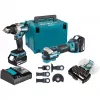 Makita DLX2592JX1 18V LXT brezkrtačni 2-delni kombinirani komplet z udarnim vrtalnikom, udarnim vijačnikom, 2x 5.0Ah baterijama, hitrim polnilnikom in kovčkom Makpac