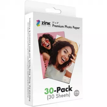 ZINK Premium fotografski papir 2x3 30 listov – sijaj s samolepilno hrbtno stranjo za tiskalnike Zero Ink