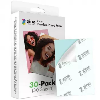 ZINK Premium fotografski papir 2x3 30 listov – sijaj s samolepilno hrbtno stranjo za tiskalnike Zero Ink