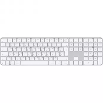 Apple Magic Keyboard s Touch ID in numerično tipkovnico, ruska postavitev, bele tipke (MXK73RS/A)