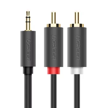 Ugreen 2x RCA na 3,5 mm avdio kabel 1,5 m črn