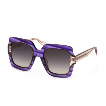 JUST CAVALLI ženska sončna očala Butterfly SJC023V5309N5 - havana acetatni okvir z sivimi gradientnimi lečami
