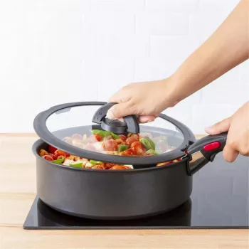 TEFAL Ingenio pokrov iz kaljenega stekla 16 cm z zložljivim gumbom L9846153