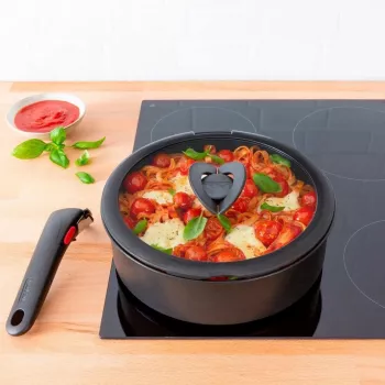 TEFAL Ingenio pokrov iz kaljenega stekla 16 cm z zložljivim gumbom L9846153