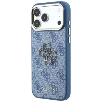 Guess 4G & Big Resin Logo ovitek za iPhone 17 Pro / 18 Pro - svetlo moder