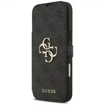 Guess Book 4G Metal Logo ovitek za iPhone 18 Pro Max / 17 Pro Max, črn