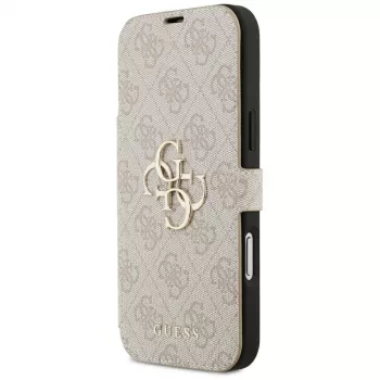 GUESS Book 4G Metal Logo folio ovitek za iPhone 18 Pro Max / 17 Pro Max – roza