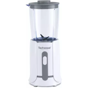 Techwood TBL-201 1,5L namizni mešalnik, 300W, rezila iz nerjavnega jekla, drobljenje ledu, bel