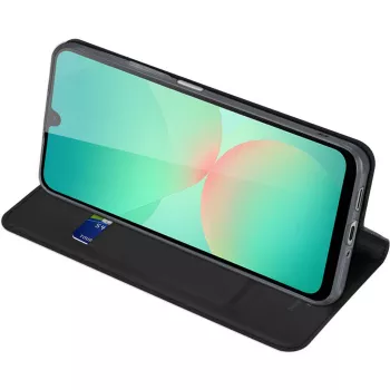 Nevox Vario Series knjižni ovitek za Samsung Galaxy A27 5G – črna denarnica iz PU usnja s predali za kartice, predalom za bankovce in stojalom