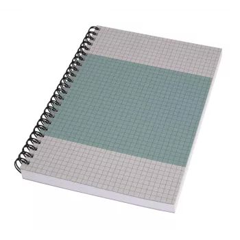 SIGEL SN600 Quicknote spiralni notes, A5, karirast, mehke platnice, modro-siv, 160 strani