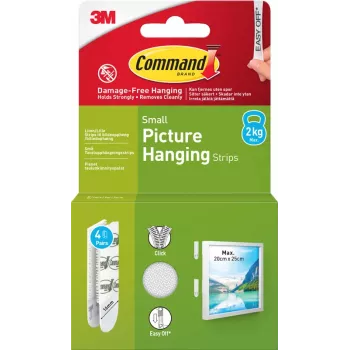 3M Command lepilni trakovi majhni, 4 kosi, beli (7100337181)