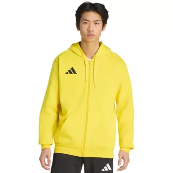 adidas Entrada 26 Full Zip moška jopa s kapuco rumena za trening KF8964 velikost L