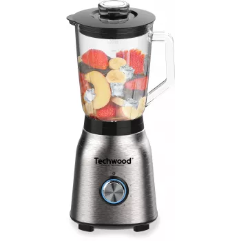 Techwood TBLI-1250 namizni mešalnik 1200 W 1,5 L steklena posoda črno/srebrn