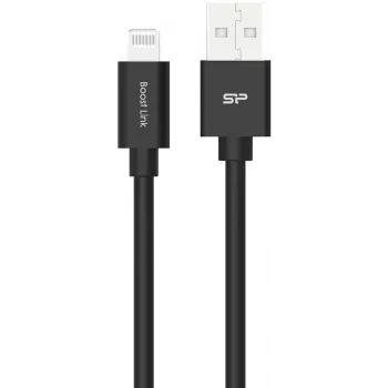 Silicon Power Boost Link PVC LK15AL kabel za polnjenje in podatke, USB-A na Lightning, MFi-certificiran, 1 m, do 12 W, črn