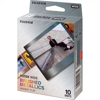 Fujifilm Instax Wide film za takojšnje fotografije, 10 posnetkov, Brushed Metal