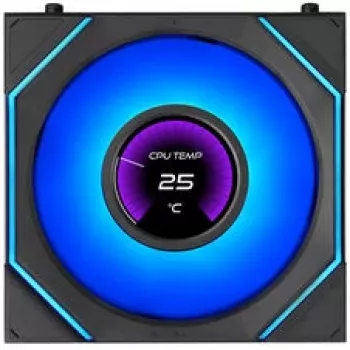 Lian Li UNI FAN SL-INF 120 FLEX LCD Wireless ARGB 3-delni komplet črn s krmilnikom
