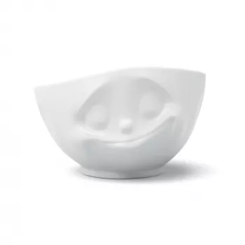 FIFTYEIGHT PRODUCTS skleda Happy Face 1000 ml bel porcelan