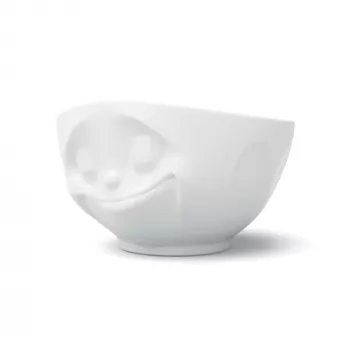 FIFTYEIGHT PRODUCTS skleda Happy Face 1000 ml bel porcelan
