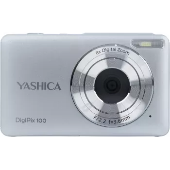 Yashica DigiPix 100 kompaktni digitalni fotoaparat, 8 MP, 2,4-palčni IPS zaslon, srebrn (YAS-DG100PP-SV)