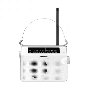 Sangean PR-D6 beli prenosni AM/FM radio z uro in budilko