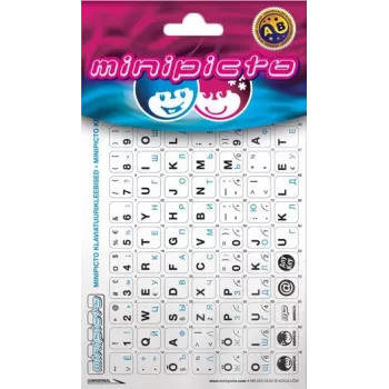 Kolm Lõvi Minipicto nalepke za tipkovnico estonsko/rusko (KB-UNI-EE02-WHT-BLUE)
