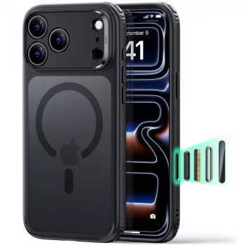 ESR Classic Hybrid MagSafe ovitek za iPhone 17 Pro Max / 18 Pro Max – mat črn