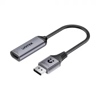 UNITEK DisplayPort na HDMI 2.1 adapter 8K@60Hz HDR 48Gbps 15cm