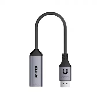 UNITEK DisplayPort na HDMI 2.1 adapter 8K@60Hz HDR 48Gbps 15cm