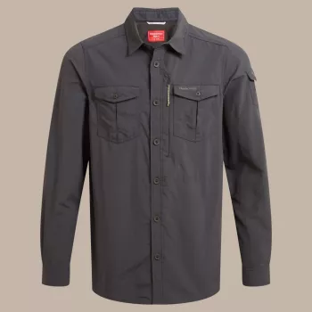 Craghoppers NosiLife Adventure LS Shirt III, Black Pepper, L