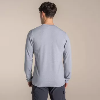 Craghoppers NosiLife Abel majica z dolgimi rokavi – Soft Grey Marl – velikost M