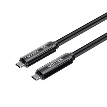 Unitek USB-C aktivni optični kabel 10Gbps PD60W 8K@30Hz 12m črn