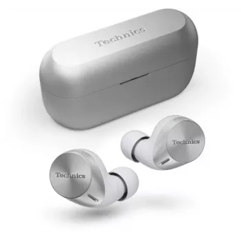 Technics EAH-AZ60M2ES True Wireless ušesne slušalke z Dual Hybrid ANC, LDAC, 8-mm gonilniki, 3-napravni multipoint, IPX4, srebrne