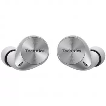 Technics EAH-AZ60M2ES True Wireless ušesne slušalke z Dual Hybrid ANC, LDAC, 8-mm gonilniki, 3-napravni multipoint, IPX4, srebrne