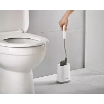Joseph Joseph Flex Lite WC krtača z držalom, bela