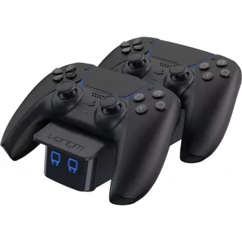 Venom Twin priklopna postaja za PS5 DualSense kontrolerje - črna