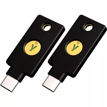 YubiKey 5C NFC varnostni ključ (črno-zlat, 2 kosa)